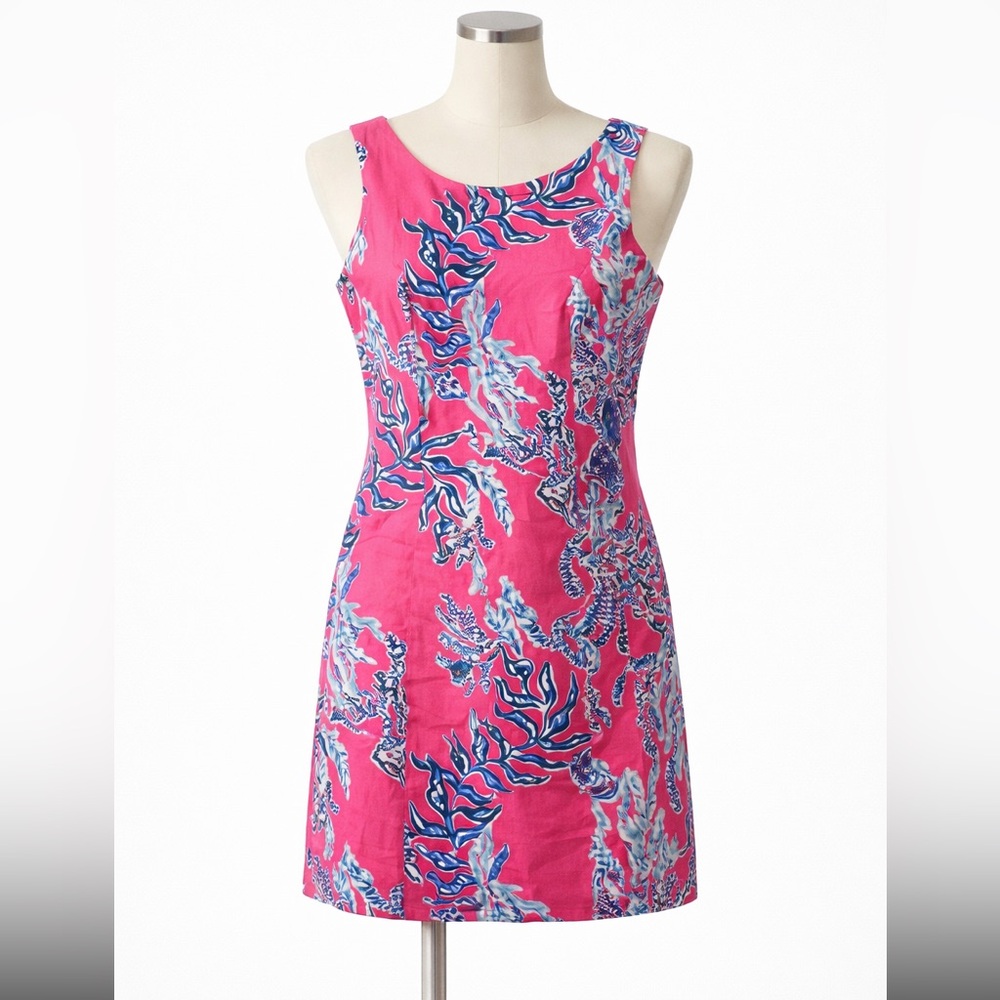 Lilly Pulitzer Pink Tropical Print Sleeveless Mini Dress